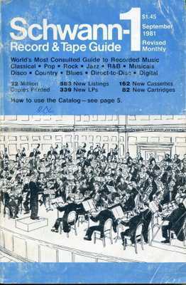 SCHWANN RECORD & TAPE GUIDE - KIRJA