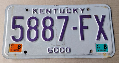 Kentucky USA Jenkkikilpi verotarra on