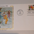 USA FDC Christmas 1982 Colorano "Silk" - pikkukuva 1