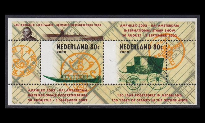 Alankomaat 1821BL66 ** Postimerkkinäyttely AMPHILEX 2002 (2