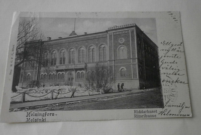 Helsinki, Ritarihuone, talvikuva, mv pk, p. 1902