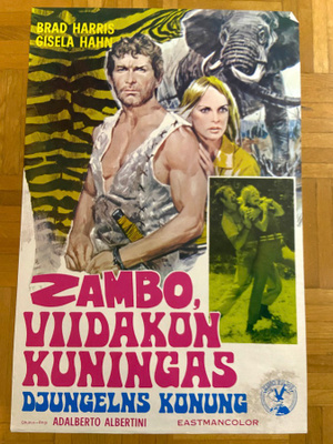 Vanha elokuvajuliste: Zambo - viidakon kuningas