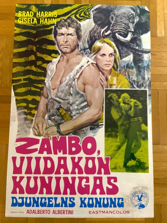 Vanha elokuvajuliste: Zambo - viidakon kuningas