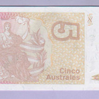Argentiina 5 Australes v.1987-89 UNC P-324 - pikkukuva 2
