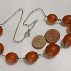 Upea Hopea Meripihka Pallo kaulakoru, baltic amber, itämeren - pikkukuva 3
