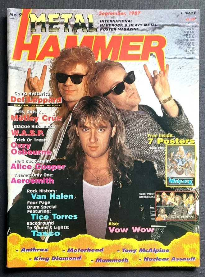 Metal Hammer 1987 : Warlock , Alice Cooper , Mötley Crue