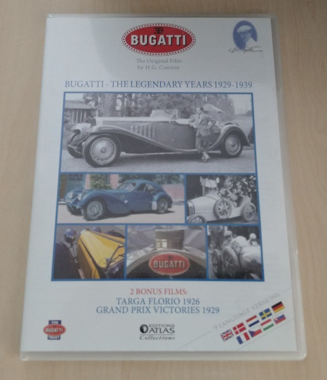 BUGATTI THE LEGENDARY YEARS 1929 - 1939 DVD