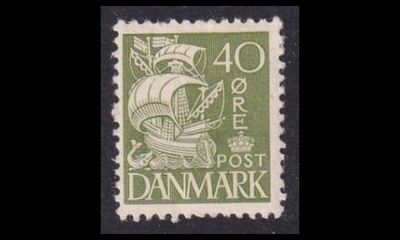 Tanska 207_I * Laiva rasteritausta 40 öre (1933)