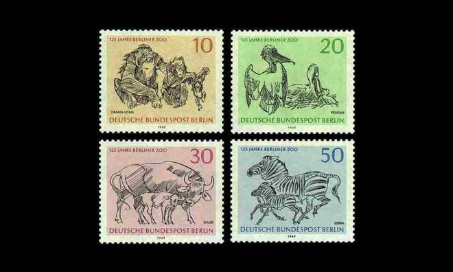 Berlin 338-41 ** Eläinpuisto 125v (1969)