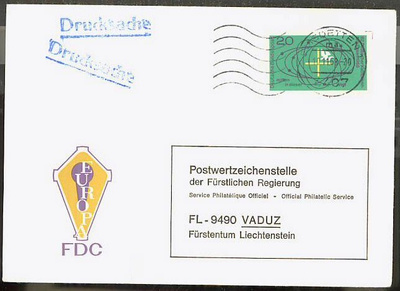 BRD Mi 563 painotuote Liechtensteiniin