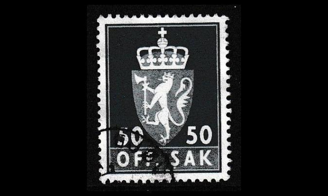 Norja 91 o Virkamerkki 50 öre (1969)