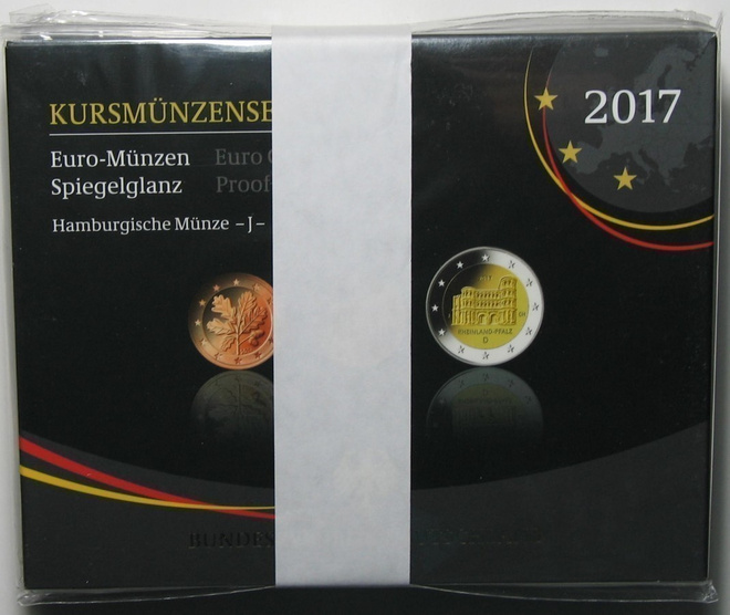2017 Proof setit - Saksa A, D, F, G, J kaikki 5 rahapajaa