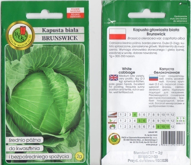 Keräkaali siemenet - Brunswick #