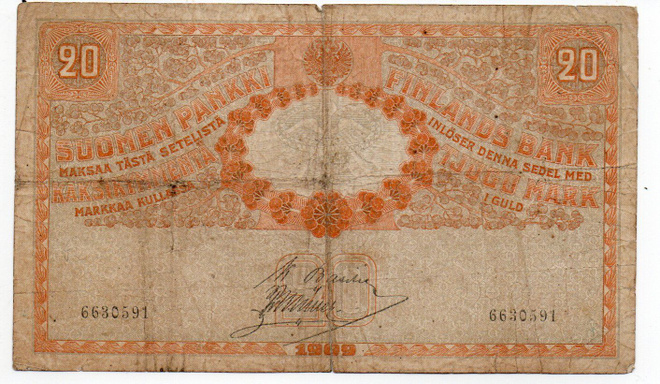 20 markkaa 1909