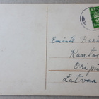 Vanha uudenvuoden kortti, v. 1952, joulupukki juoksee - pikkukuva 3