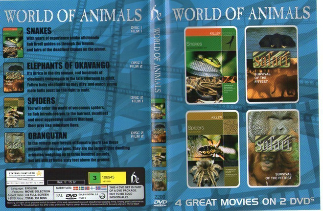 WORLD OF ANIMALS	(18 635)	-FI-	DVD	(2)		4 movie