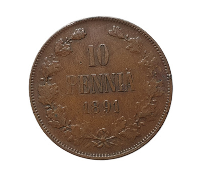 Suomi 10 Penniä 1891 