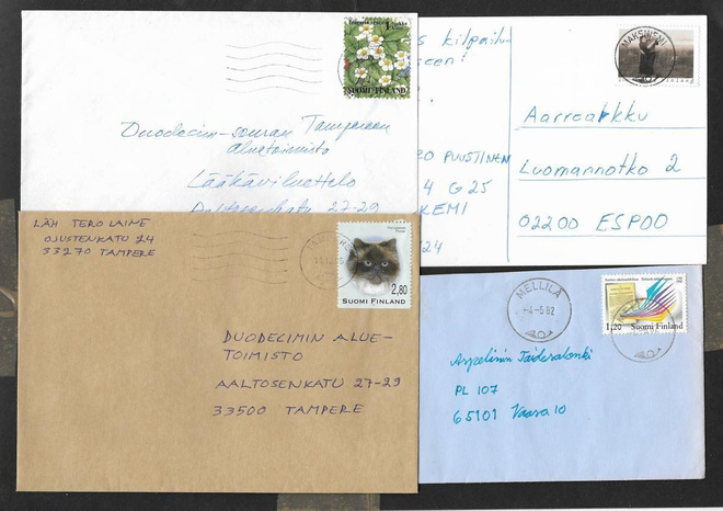 Postilähetyksiä erä 20kpl