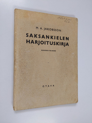 M. A. Jakobsson : Saksankielen harjoituskirja