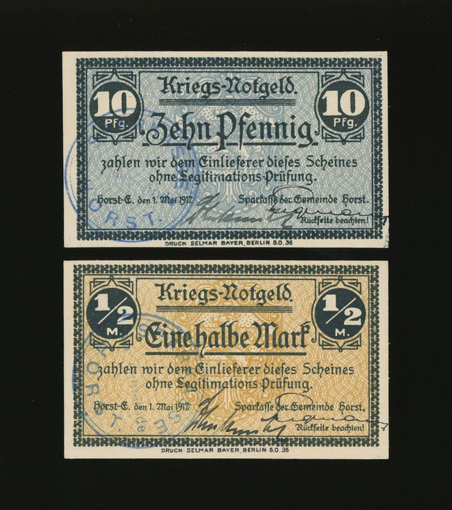 Saksa Notgeld 10, 50 Pfennig, Horst 1.5.1917