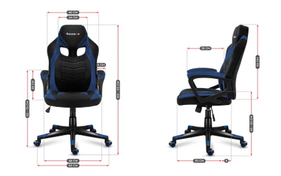 Huzaro FORCE 2.5 BLUE MESH Gaming armchair Mesh seat Black,