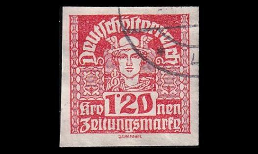 Itävalta 309x o Sanomalehtimerkki 1.20 Kr (1920)