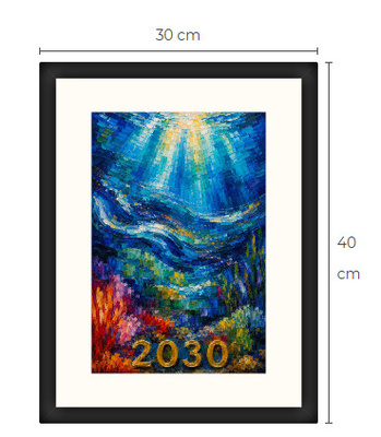 Uusi SDG Kestävä kehitys 2030 art print taulu 30 cm x 40 cm