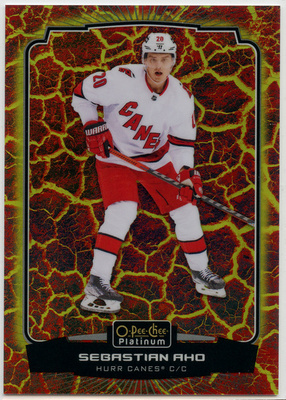 2022-23 OPC Platinum Hot Magma 398/499 #14 Sebastian Aho