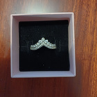 Princess Wishbone sormus, hopea, 197736CZ - pikkukuva 2