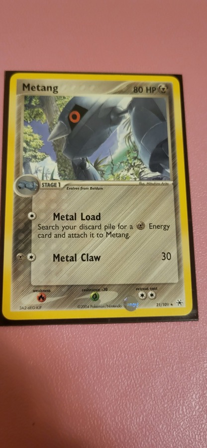 Metang #21 Pokemon EX Hidden Legends Rare card