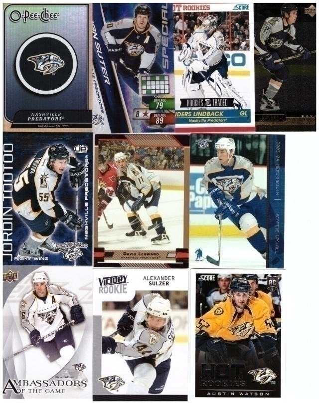 10 x NASHVILLE PREDATORS Erikois/Parallel RC ym. kortteja (B