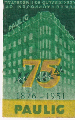 Paulig  75,  1876 - 1951 .    s68
