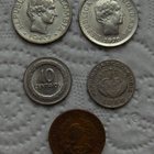 Kolumbialaisia kolikoita 1959-1970 5 kpl Colombia Centavos - pikkukuva 4