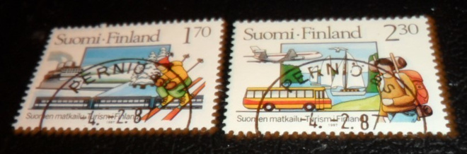 LAPE 1008-1009 SUOMEN MATKAILU.ENSIPÄIVÄ LOISTO LEIMAT.