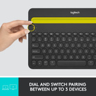 Logitech K480 multi-device langaton bluetooth näppäimistö - pikkukuva 3