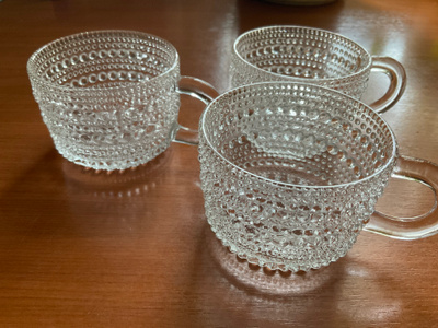 Iittala Kastehelmi kupit 3 kpl