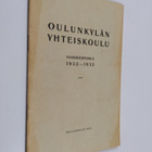 Oulunkylän yhteiskoulu vuosikertomus 1932-1933 - pikkukuva 1