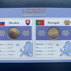 2€ 2014 Slovakia + Portugali Monetan erikoissarja UNC - pikkukuva 1
