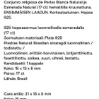 Smaragdisormus 17ct 18mm&helmihematiitti rannekoru koko 20 - pikkukuva 3
