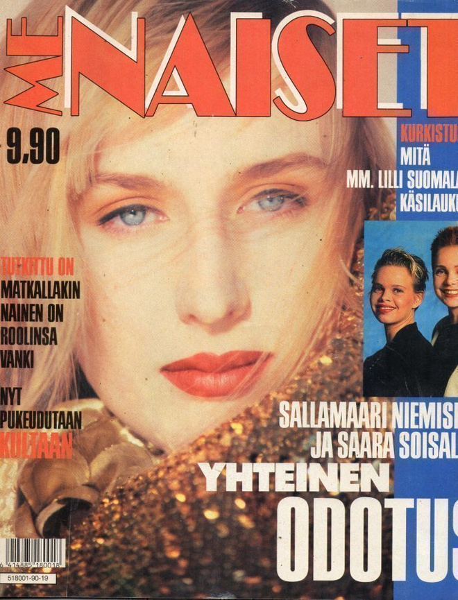 Me Naiset n:o 19 1990 Sallamaari & Saara.  Maarit & Sami