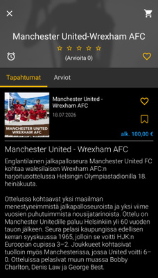 Kaksi lippua Manchester United vs. Wrexham -otteluun