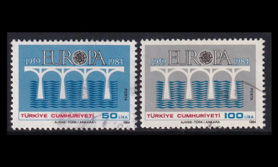 Turkki 2667-8 o Europa (1984)