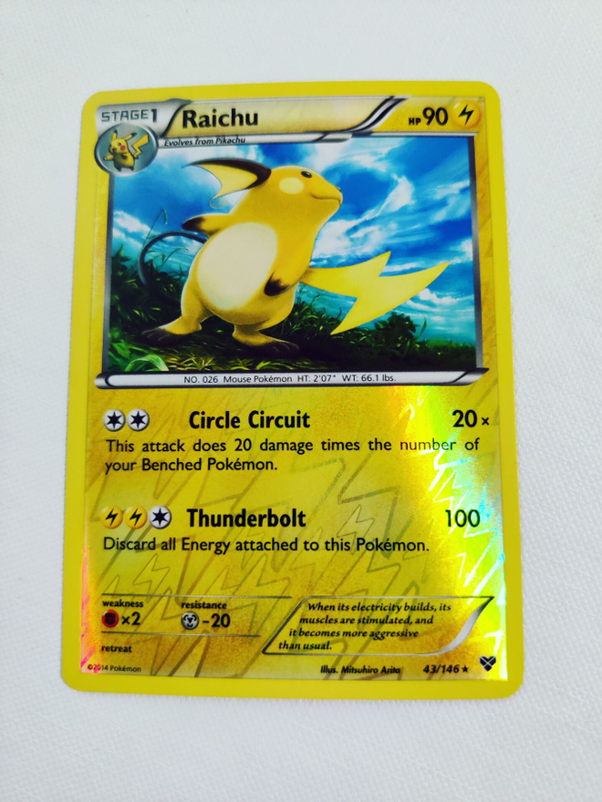 Raichu - 43/146 - Pokemon XY Base Set Reverse Holo Rare