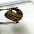 Omalaatuinen rutiili turmaliini 1.37ct vihreä/ruskea päärynä - pikkukuva 1