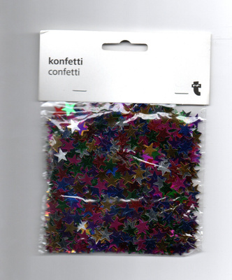 ASKARTELUUN °°TÄHTI KONFETTEJA°° -PUSSI /(Avaamaton)