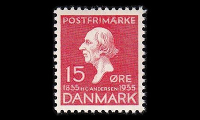 Tanska 225 ** H C Andersen 15 öre (1935)