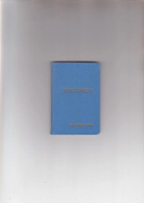 Ljusglimten, kalenteri, näkövamm., Finlands Svenska, 1957.