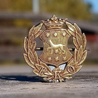 Kullanvärinen Vaakunamerkki. Halkaisija - 19 mm. Hyväkuntoin - pikkukuva 5