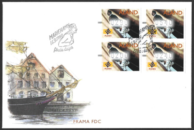 FDC Åland 1998 Sir Walter Wilson FRAMA sarja LaPe ATM Å 10