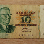 10 markka seteli 1980 Suomi, Paasikivi - pikkukuva 1